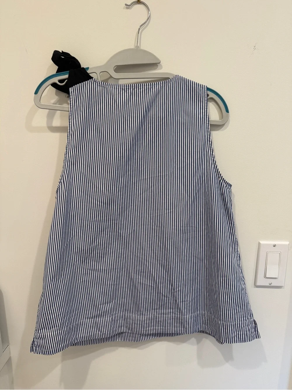 J crew Striped Navy and White Sleeveless Tank Top